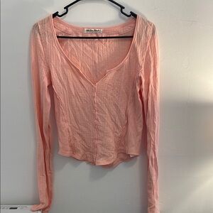 Free people Women's Pink Long Sleeve Top